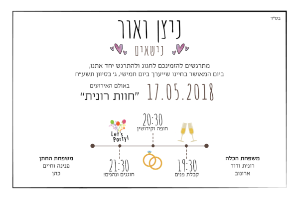 all you need - הזמנה לחתונה - נופך משלכם