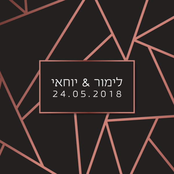 שחור ורוד - הזמנה לחתונה - נופך משלכם